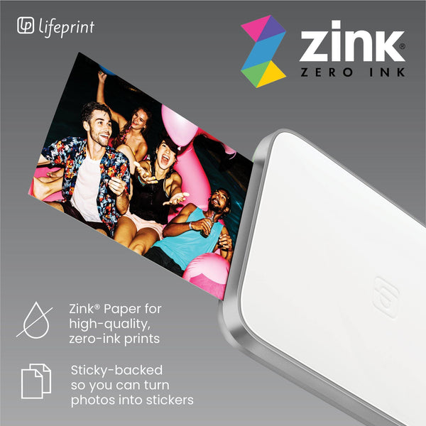 Lifeprint 3x4.5 Hyperphoto Printer for iPhone & Android - WHITE - Lifeprint Photos