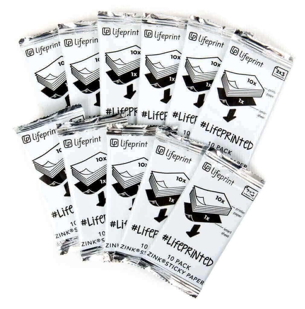 10 packs of Lifeprint printer paper