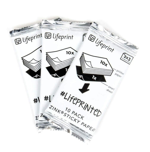 10 count packs of Lifeprint printer paper