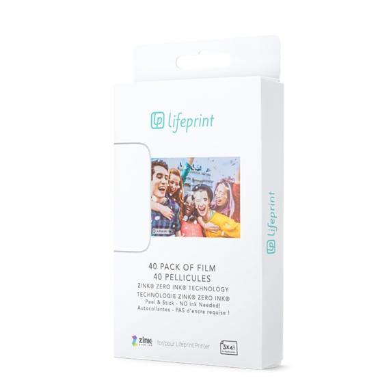 Lifeprint Photo Paper 3x4.5 - Sticky Back 40 Pack - Lifeprint Photos